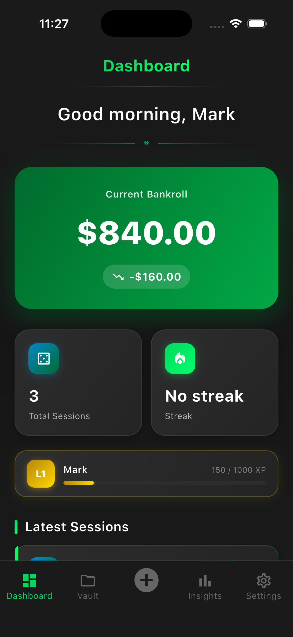 Poker Vault Dashboard